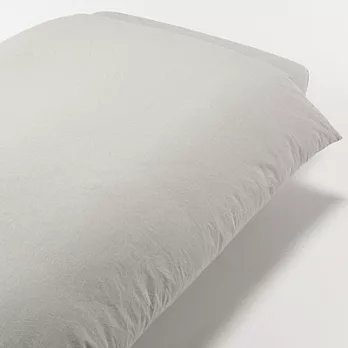 [MUJI無印良品]有機棉柔舒水洗棉被套/Q雙人加大/米色米色