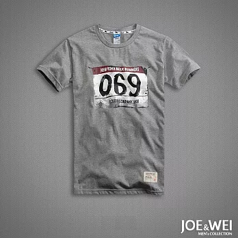 【JOE & WEI】069鐵牌短TEE(3色)-M-XLXL灰