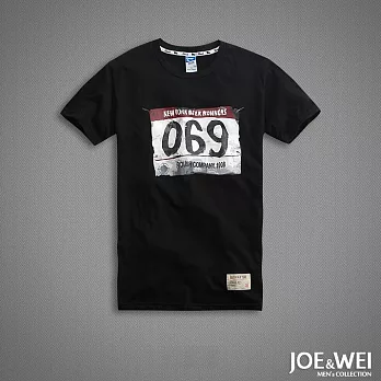 【JOE & WEI】069鐵牌短TEE(3色)-M-XLM黑