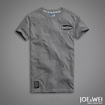 【JOE & WEI】Bassline印章圖樣短TEE(3色)-M-XLXL灰