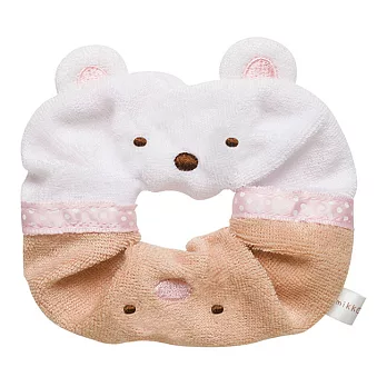 San-X 角落公仔我愛生活系列柔軟髮圈束帶。白熊君+炸豬排