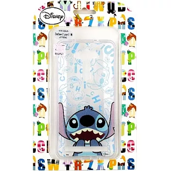【Disney】ASUS ZenFone 2 Laser 5吋(ZE500KL)摀嘴系列 彩繪透明保護軟套史迪奇