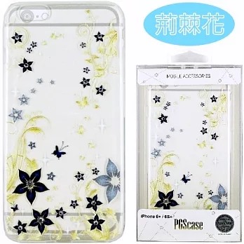 iPhone 6 Plus/6s Plus 花系列彩鑽保護軟套荊棘花