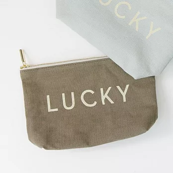 GMZ 好運字母收納萬用包-卡其綠