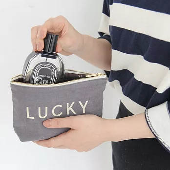 GMZ 好運字母收納萬用包-質感灰