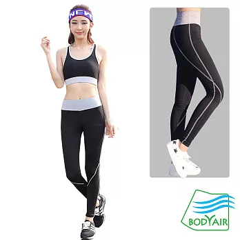 【BODYAIR嚴選】韓版彈力線條緊身褲M灰