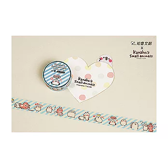 知音文創 X 卡娜赫拉 small animals紙膠帶 / 藍條紋小雞