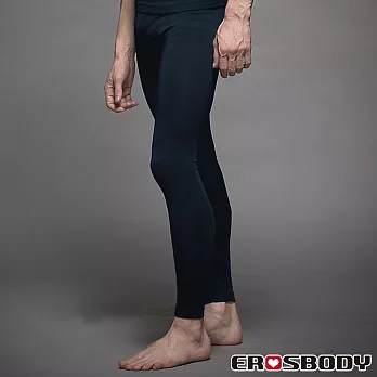 EROSBODY 輕體增強版日本機能纖維保暖發熱褲 男生款暗礦藍