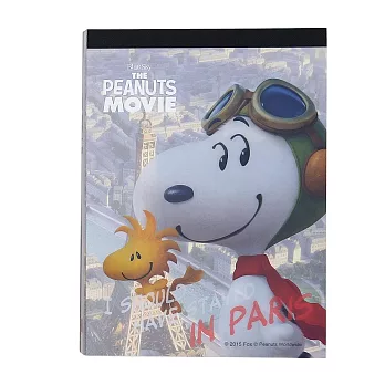 《sun-star》SNOOPY-史努比 The Peanuts Movie系列B7便條本(飛行巴黎)
