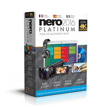 Nero 2016 Platinum 4K超高畫質多媒體白金版
