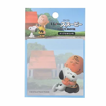 《sun-star》SNOOPY-史努比 The Peanuts Movie系列半透明自黏便條紙(幸福抱抱)