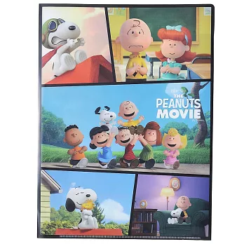 《sun-star》SNOOPY-史努比 The Peanuts Movie系列雙袋A4資料夾(集合寫真)