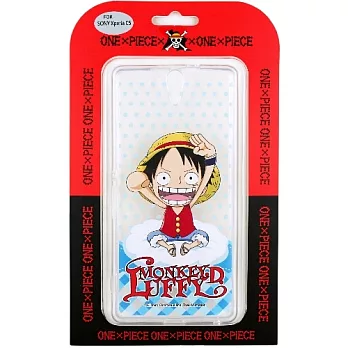 【航海王】Sony Xperia C5 Ultra 雲朵系列 彩繪透明保護軟套魯夫