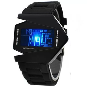 Watch-123 壯志凌雲-B2造型夜光戰鬥創意電子腕錶 (2色可選)黑色