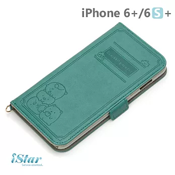 San-X 鬆弛熊 拉拉熊 iPhone 6 Plus/6S Plus 5.5吋 經典側翻式壓花手機皮套 - 角落生物筆記本 YY909角落生物筆記本