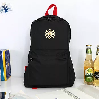 輕量炫色摺疊後背包DF001-BK酷炫黑