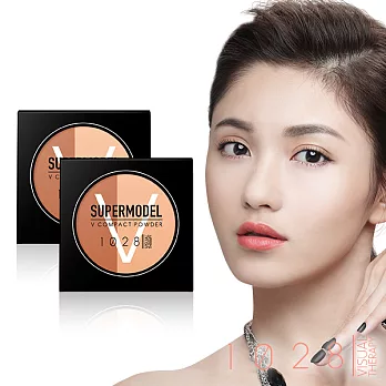 1028 超模V臉粉餅 (兩色任選)01淺陶色