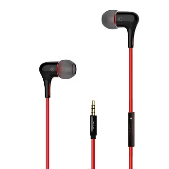 Mrice 貝爾塔-三角線控入耳式耳機麥克風(膠囊)。黑色