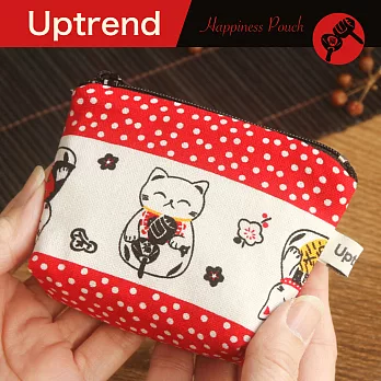 Uptrend 幸福零錢包‧萬寶槌招財貓(紅)