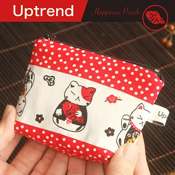 Uptrend 幸福零錢包‧有餘招財貓(紅)