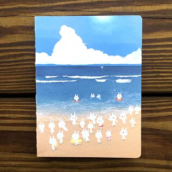 《hahahana》無時效線裝手帳本|沙灘兔