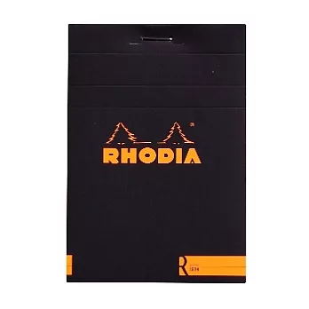 【Rhodia】Basics_N°12 Le R 撞色上翻裝訂筆記本(空白/象牙白內頁)(外黑內橘)(8.5x12cm)