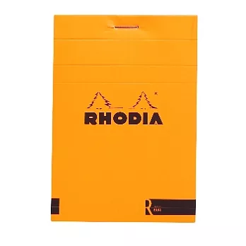 【Rhodia】Basics_N°12 Le R 撞色上翻裝訂筆記本(橫線/象牙白內頁)(外橘內黑)(8.5x12cm)