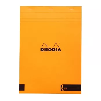 【Rhodia】Basics_N°18 Le R 撞色上翻裝訂筆記本(空白/象牙白內頁)(外橘內黑)(A4)