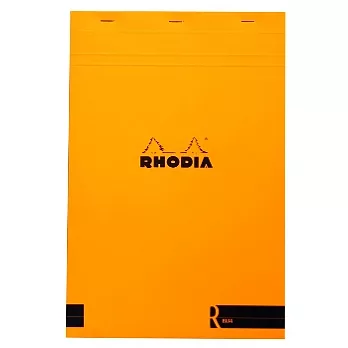 【Rhodia】Basics_N°18 Le R 撞色上翻裝訂筆記本(橫線/象牙白內頁)(外橘內黑)(A4)
