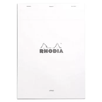 【Rhodia】Basics_N°18上翻裝訂筆記本(橫線/白內頁)(白)(A4)