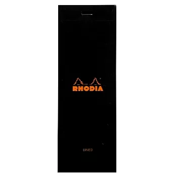 【Rhodia】Basics_N°8上翻裝訂筆記本(橫線/白內頁)(黑)(7.4x21cm)
