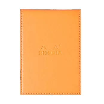 【Rhodia】Boutique_N°11皮套筆記本(方眼/白內頁)(橘)(A7)