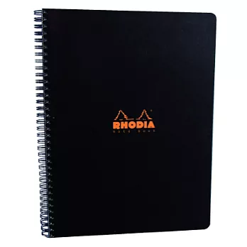 【Rhodia】Classic_A4+線圈筆記本(方眼/白內頁)(黑)(22.5x29.7cm)