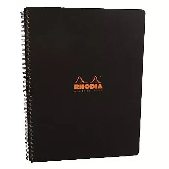 【Rhodia】Classic_A4+線圈會議筆記本(白內頁)(黑)(22.5x29.7cm)