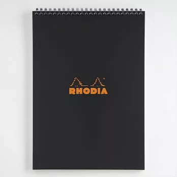 【Rhodia】Classic_A4上翻線圈筆記本(橫線/白內頁)(黑)
