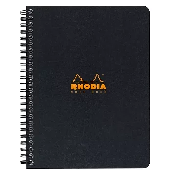 【Rhodia】Classic_A5+線圈筆記本(方眼/白內頁)(黑)(16x21cm)