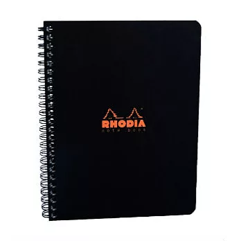 【Rhodia】Classic_A5+線圈筆記本(橫線/白內頁)(黑)(16x21cm)