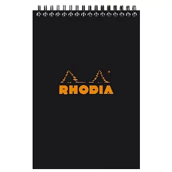 【Rhodia】Classic_A5上翻線圈筆記本(方眼/白內頁)(黑)