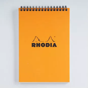 【Rhodia】Classic_A5上翻線圈筆記本(方眼/白內頁)(橘)