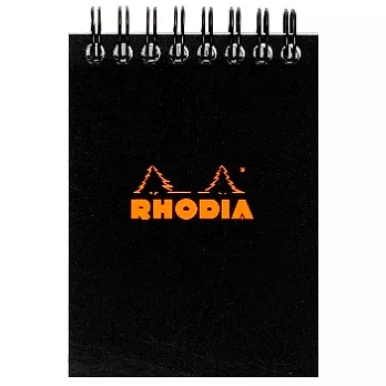 【Rhodia】Classic_A7上翻線圈筆記本(方眼/白內頁)(黑)