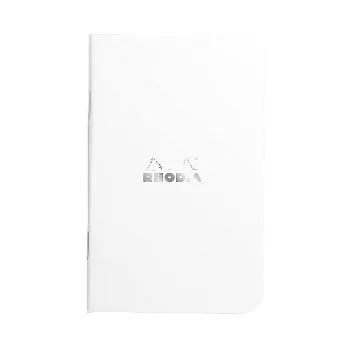 【Rhodia】Classic_A7側翻筆記本(方眼/白內頁)(白)