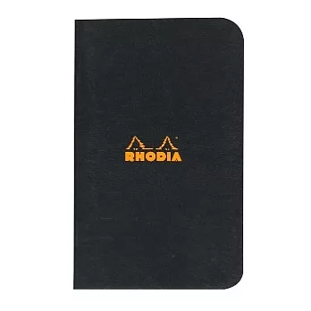 【Rhodia】Classic_A7側翻筆記本(方眼/白內頁)(黑)