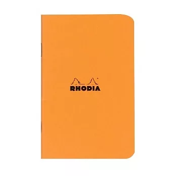 【Rhodia】Classic_A7側翻筆記本(方眼/白內頁)(橘)