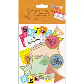 【MARK’S】SCRAPAHOLIC 童趣主題貼紙包(10入)