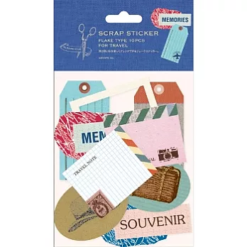 【MARK’S】SCRAPAHOLIC 旅行主題貼紙包(10入)