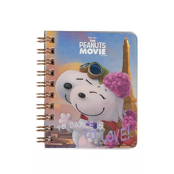 《sun-star》SNOOPY-史努比 The Peanuts Movie系列迷你線圈筆記本(共舞巴黎)