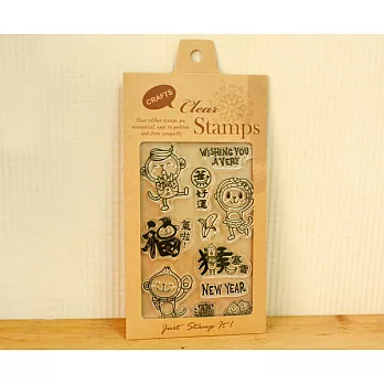 Micia透明水晶印章-猴塞雷