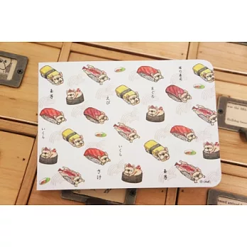 鬼畫福 A6膠裝筆記本-壽司法鬥