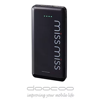 doocoo MissMiss Brimful 13000+ 智慧行動電源 (支援快速充放電)黑色