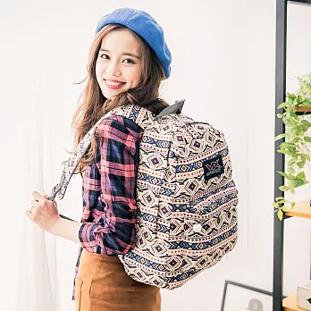 X-SPORTS Ubike必備★輕量&A4抓住你目光幾何紋背包 異國旅行(CG30556-E/6)